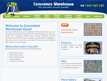 Tablet Screenshot of concreterswarehouse.com.au